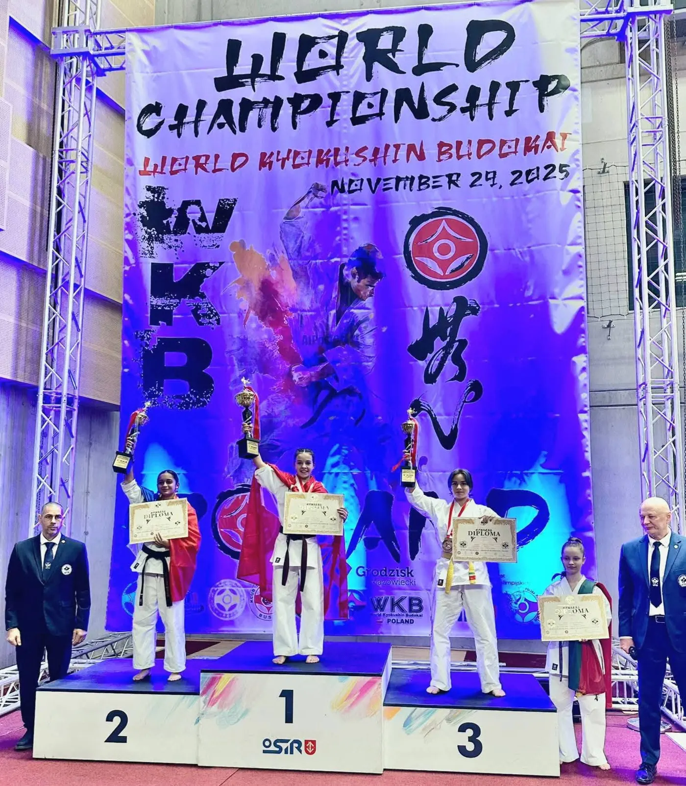 Criste Carina pe locul 1 la Campionatul Mondial de Karate Kyokushin WKB, Polonia 2025